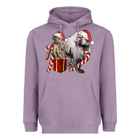 Lavender Christmas Baboon Baby And Mama Heavyweight Hoodie - LillyAllenDesigns