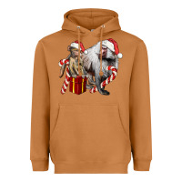 Meerkat Christmas Baboon Baby And Mama Heavyweight Hoodie - LillyAllenDesigns