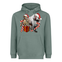 Sage Christmas Baboon Baby And Mama Heavyweight Hoodie - LillyAllenDesigns