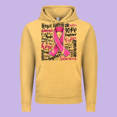 Breast Cancer Ribbon Vintage Hoodie Designed By Jahusdesignshop