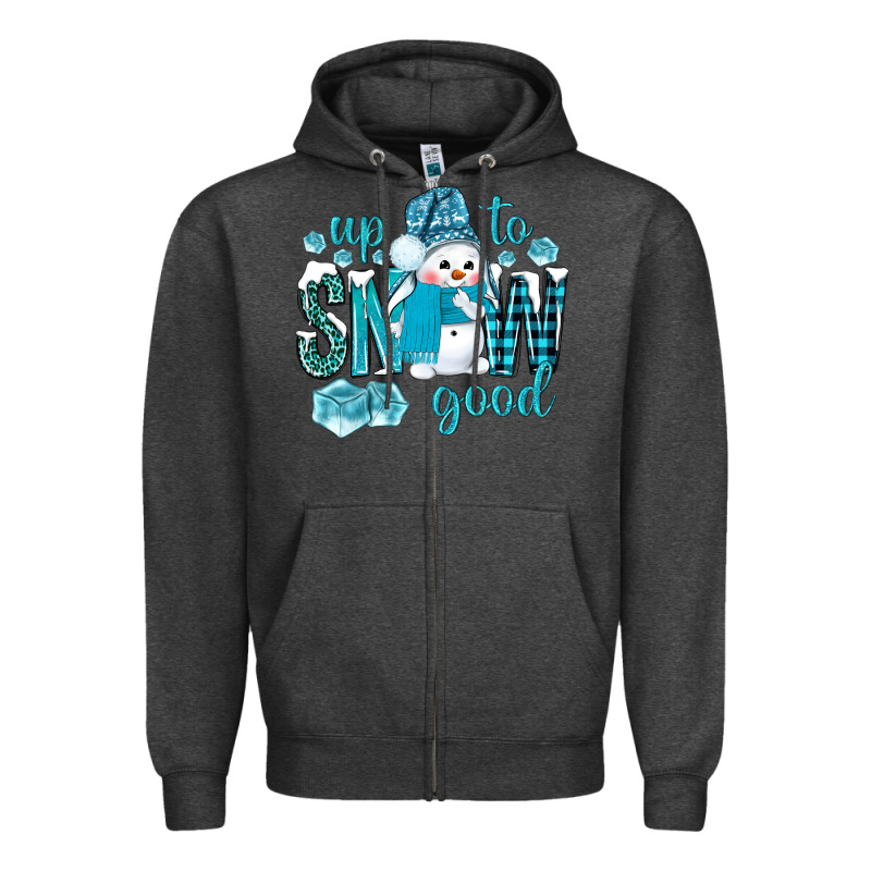 Up To Snow Good And Cute Snowman Zipper Hoodie by NancyCooperArtShop | Teevron