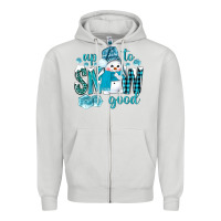 Dove Grey up to snow good and cute snowman Zipper Hoodie - NancyCooperArtShop