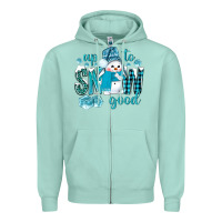Seafoam up to snow good and cute snowman Zipper Hoodie - NancyCooperArtShop