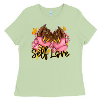 Matcha Self love pink afro nails Ladies Tee - RanaPortraitStore