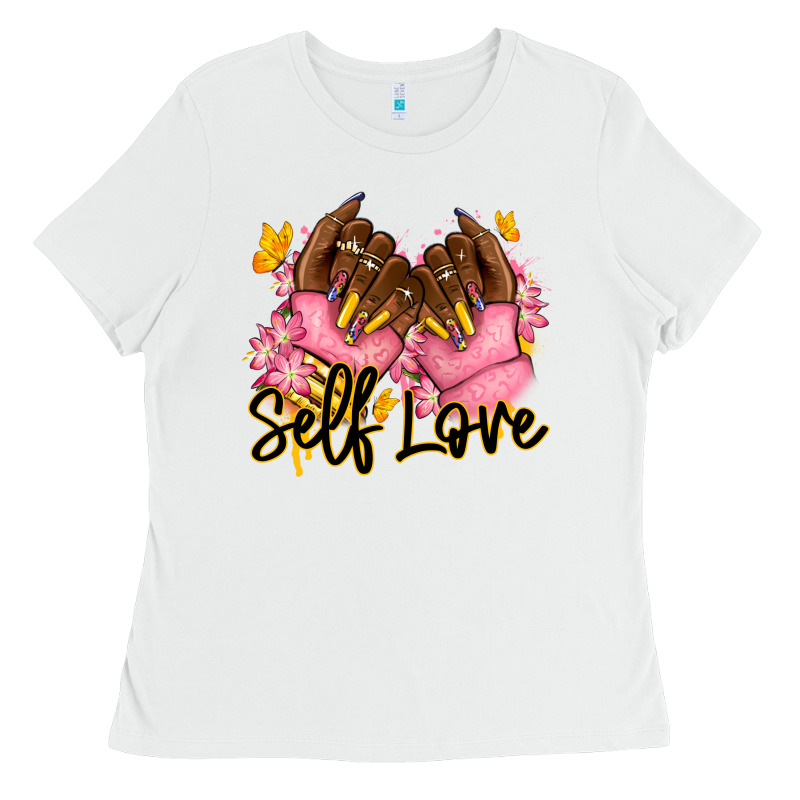 Self Love Pink Afro Nails Ladies Tee by RanaPortraitStore | Teevron
