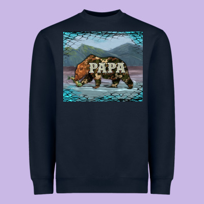 Papa Bear Tumbler Heavyweight Sweatshirt Designed By Artiststas