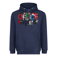 Navy Office Squad Christmas Heavyweight Hoodie - LillyAllenDesigns