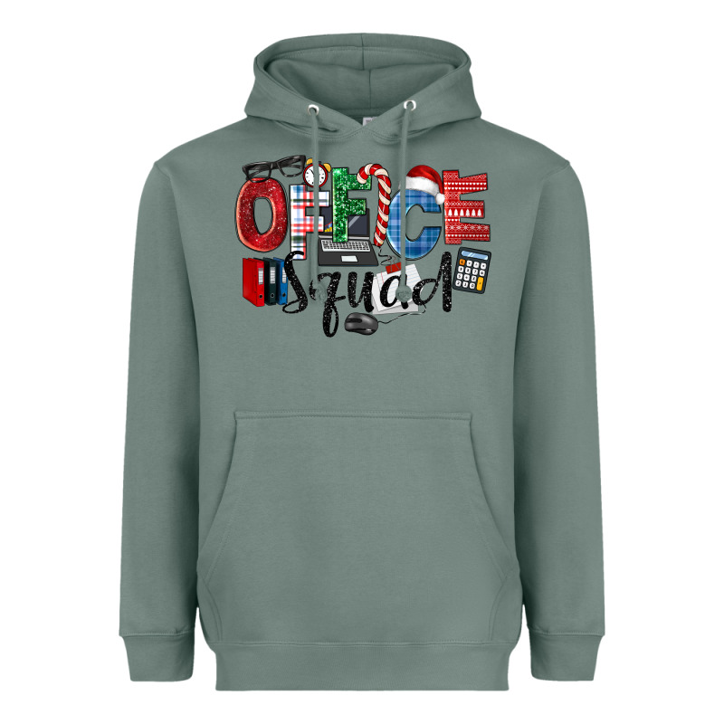 Office Squad Christmas Heavyweight Hoodie by LillyAllenDesigns | Teevron