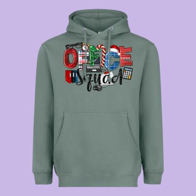 Office Squad Christmas Heavyweight Hoodie Designed By Lillyallendesigns