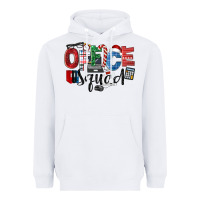 White Office Squad Christmas Heavyweight Hoodie - LillyAllenDesigns