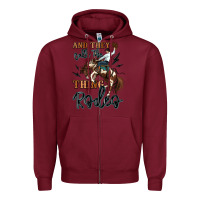 Burgundy and they call the thing rodeo cowboy Zipper Hoodie - MaliasSmallBusiness