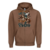 Chestnut and they call the thing rodeo cowboy Zipper Hoodie - MaliasSmallBusiness