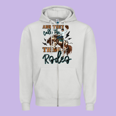 And They Call The Thing Rodeo Cowboy Zipper Hoodie Designed By Maliassmallbusiness