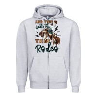 Heather Grey and they call the thing rodeo cowboy Zipper Hoodie - MaliasSmallBusiness