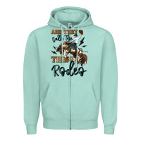 Seafoam and they call the thing rodeo cowboy Zipper Hoodie - MaliasSmallBusiness
