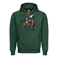 Sports Green and they call the thing rodeo cowboy Zipper Hoodie - MaliasSmallBusiness