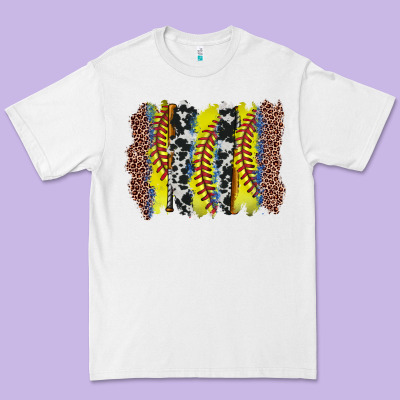 Softball Brushstroke Premium Tee Designed By Zillion Design Studio
