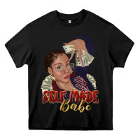 Black self made babe afro black woman Heavy Core Tee - texasbilliewilder