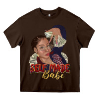 Chocolate Brown self made babe afro black woman Heavy Core Tee - texasbilliewilder