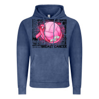 Vintage Denim breast cancer volleyball Vintage Hoodie - JahusDesignShop