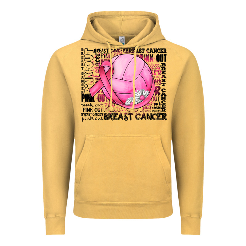 Breast Cancer Volleyball Vintage Hoodie by JahusDesignShop | Teevron