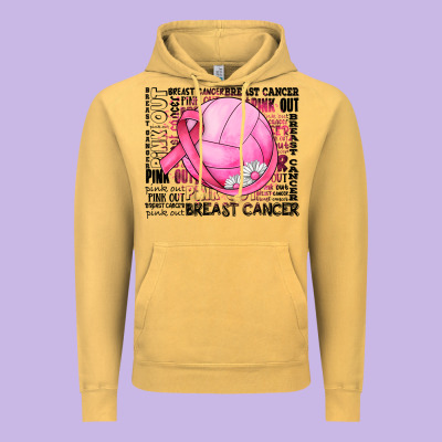 Breast Cancer Volleyball Vintage Hoodie Designed By Jahusdesignshop
