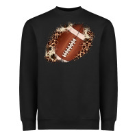 Football Cowhide Leopard Patch Heavyweight Sweatshirt | Teevron