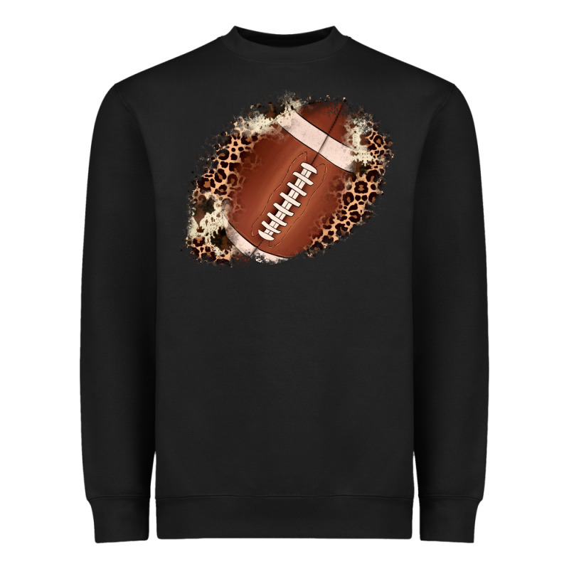 Football Cowhide Leopard Patch Heavyweight Sweatshirt by JahusDesignShop | Teevron