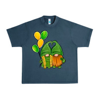 Midnight Navy St Patrick's Day Gnomes Urban Heavy Tee - Jasminsmagicworld