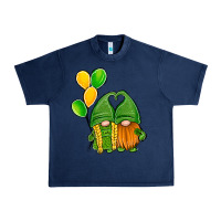 Navy St Patrick's Day Gnomes Urban Heavy Tee - Jasminsmagicworld