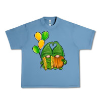 Pebble Blue St Patrick's Day Gnomes Urban Heavy Tee - Jasminsmagicworld