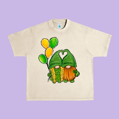 St Patrick's Day Gnomes Urban Heavy Tee Designed By Jasminsmagicworld