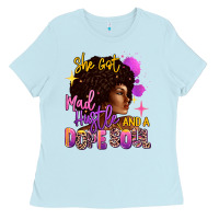 Baby Blue She got mad hustle and a dope soul Ladies Tee - RanaPortraitStore