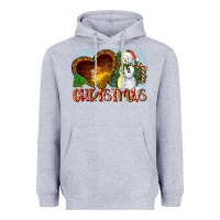 Heather Grey Christmas Snowman Heavyweight Hoodie - LillyAllenDesigns