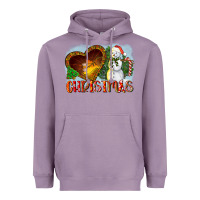 Lavender Christmas Snowman Heavyweight Hoodie - LillyAllenDesigns