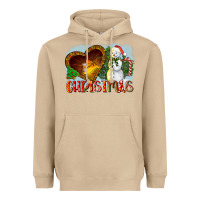 Mushroom Christmas Snowman Heavyweight Hoodie - LillyAllenDesigns