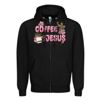 Black give me coffee jesus Zipper Hoodie - MaliasSmallBusiness