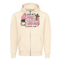Sandshell give me coffee jesus Zipper Hoodie - MaliasSmallBusiness