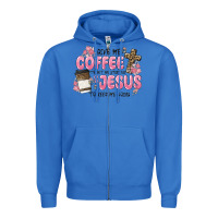 True Royal give me coffee jesus Zipper Hoodie - MaliasSmallBusiness