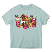 Arona dachshund coffee cups Heavy Core Tee - Zillion Design Studio