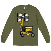 Army Green Towable Light Towers Long Sleeve Tee - LillyAllenDesigns
