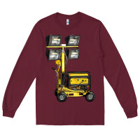 Burgundy Towable Light Towers Long Sleeve Tee - LillyAllenDesigns