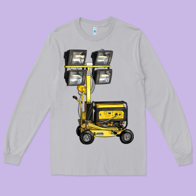 Towable Light Towers Long Sleeve Tee Designed By Lillyallendesigns