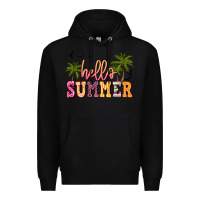 Black hello summer Premium Hoodie - JahusDesignShop
