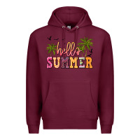 Burgundy hello summer Premium Hoodie - JahusDesignShop
