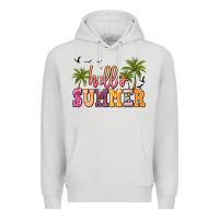 Dove Grey hello summer Premium Hoodie - JahusDesignShop