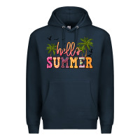 Navy hello summer Premium Hoodie - JahusDesignShop