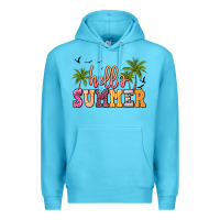 Ocean Blue hello summer Premium Hoodie - JahusDesignShop