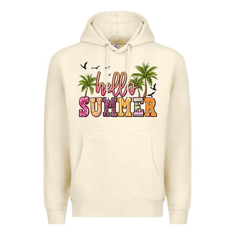 Hello Summer Premium Hoodie by JahusDesignShop | Teevron