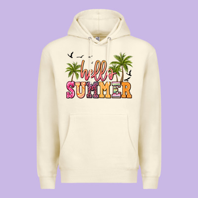 Hello Summer Premium Hoodie Designed By Jahusdesignshop